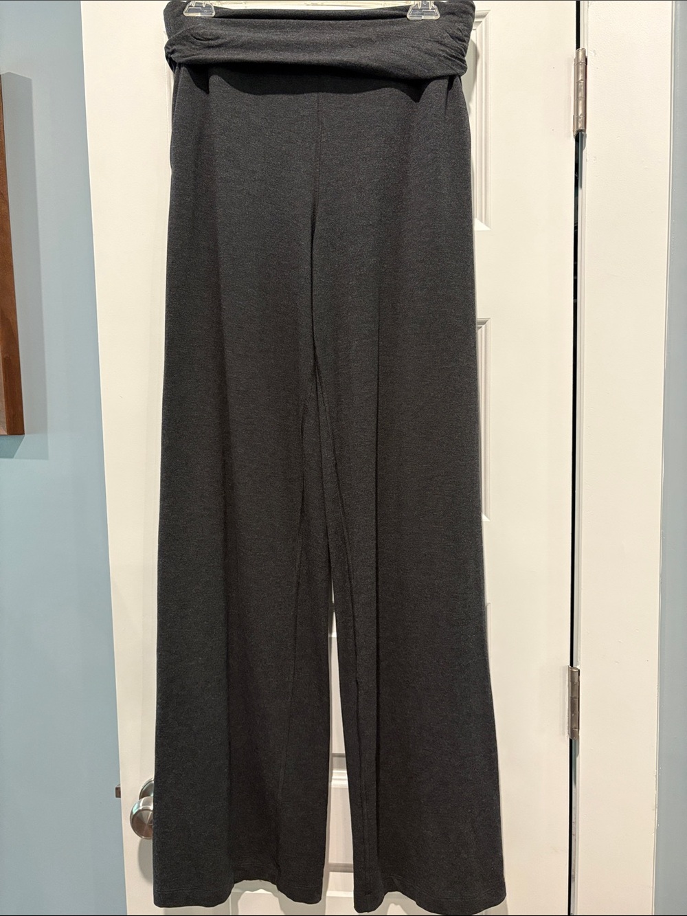 lululemon athletica Black Wide-Leg Fold-Over Waist Pants